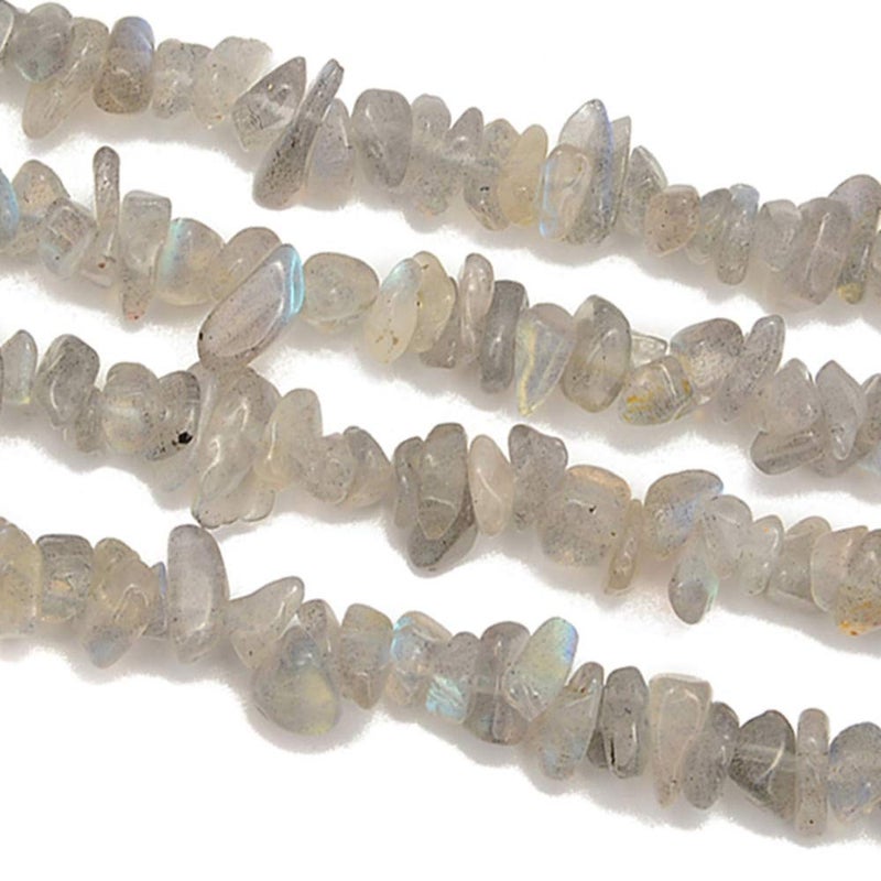 PLTbeads 5-8mm Natral Healing Gemstone Waist Bracelets Necklace Kit Irregular Stone DIY Crafts Design Jewelry Making 1 Strand per Bag Approxi 34 inch (Labradorite Chips) - Image 5
